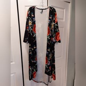 Floral Velvet Fashion U Cardigan